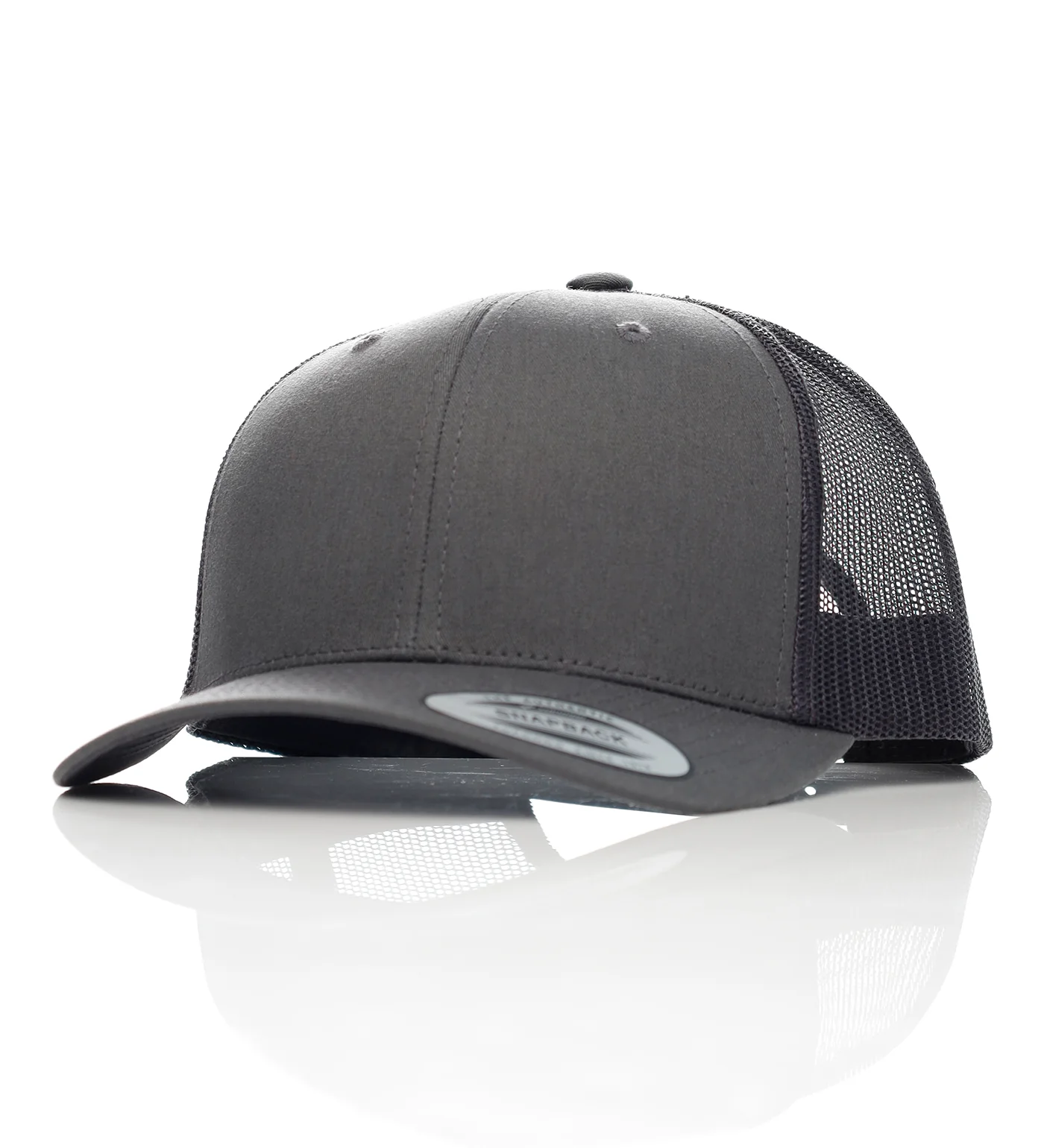 Blank Retro Trucker, Charcoal/Grey