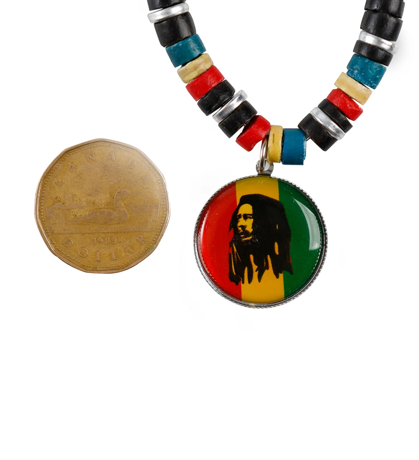 Bob Round Pendant, Black/Green/Red/Yellow(3F) - Image 2