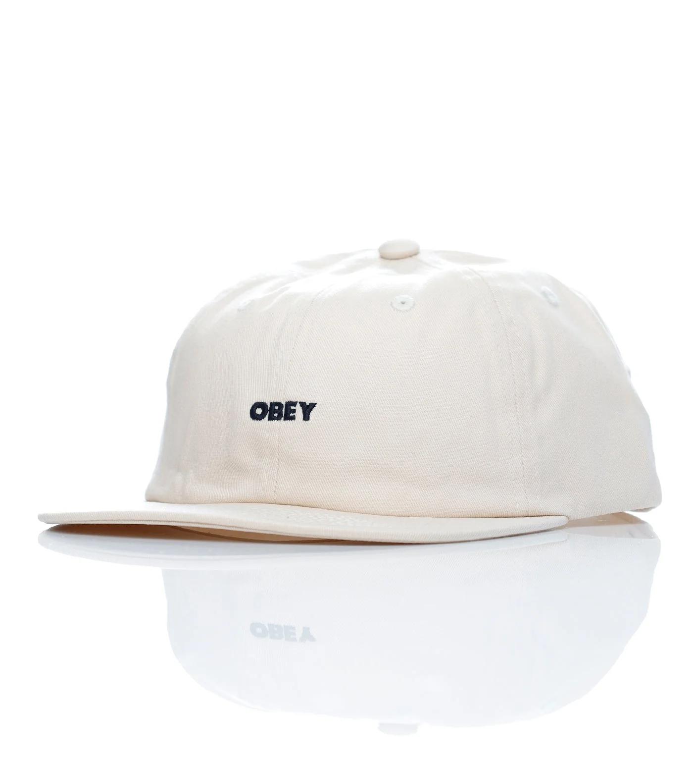 Bold Twill 6 Panel Strapback , Unbleached
