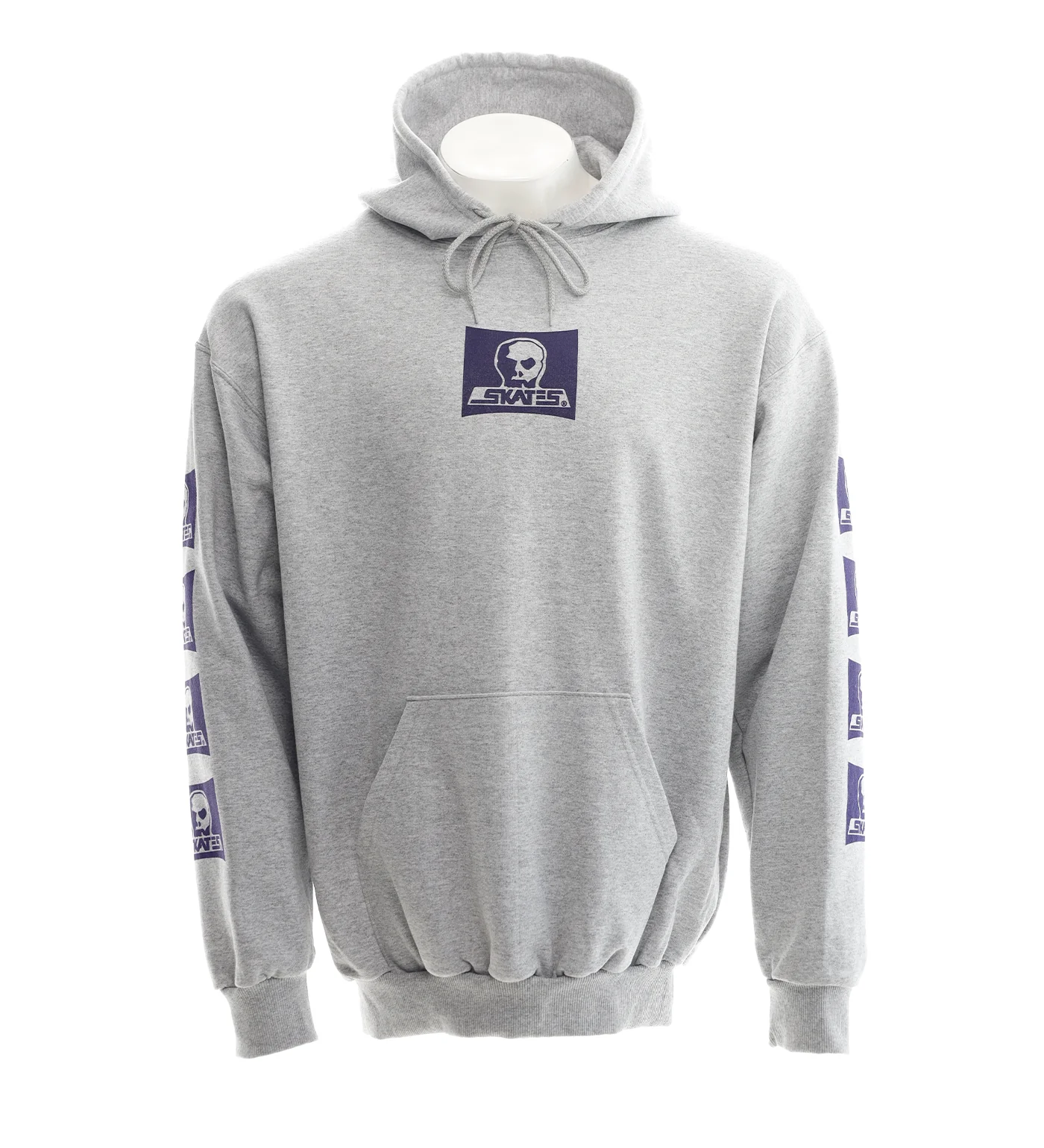 Box Skull Logo, Grey/Purple