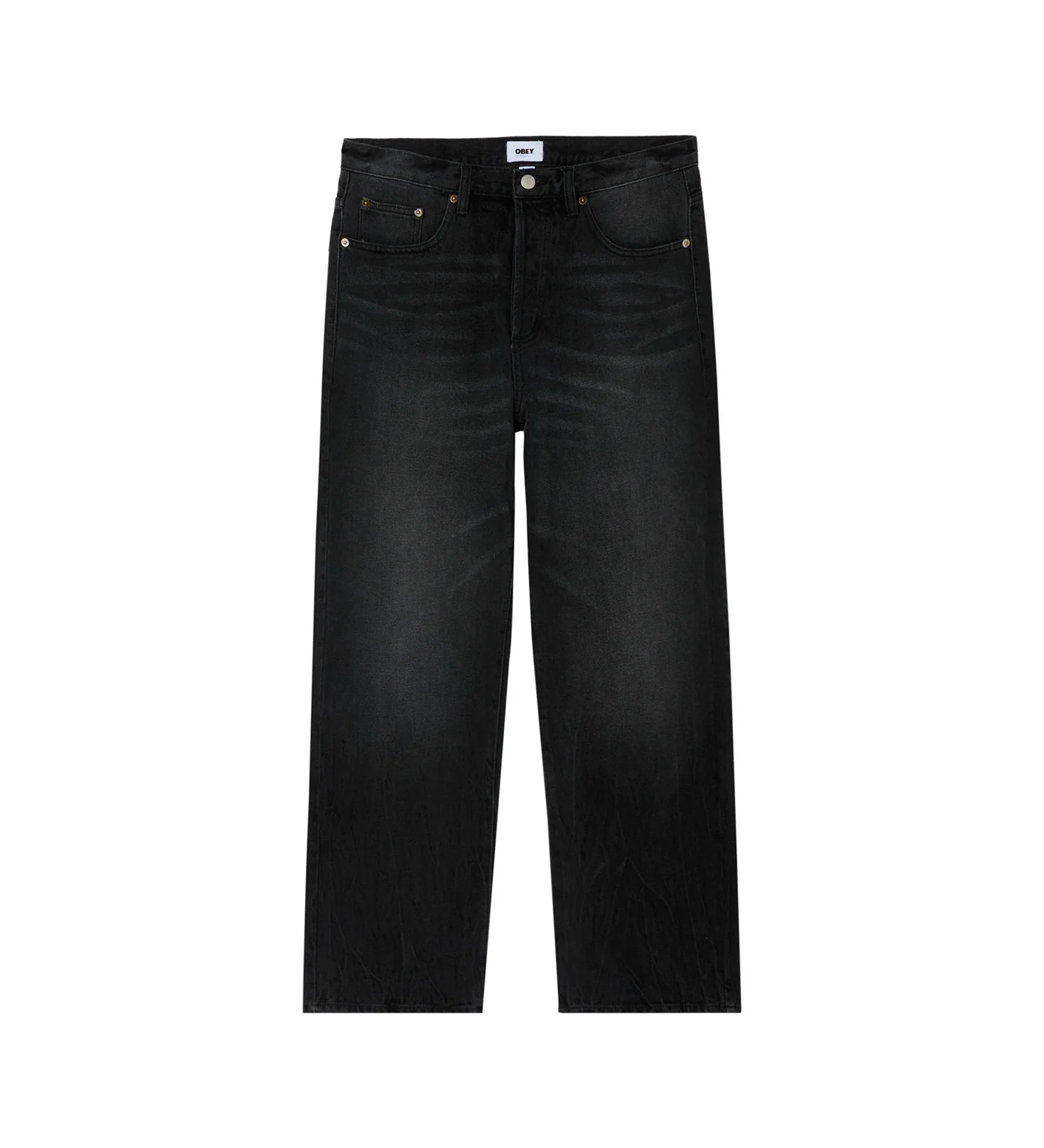 Boxcar Straight Denim, Heavy Vintage Black