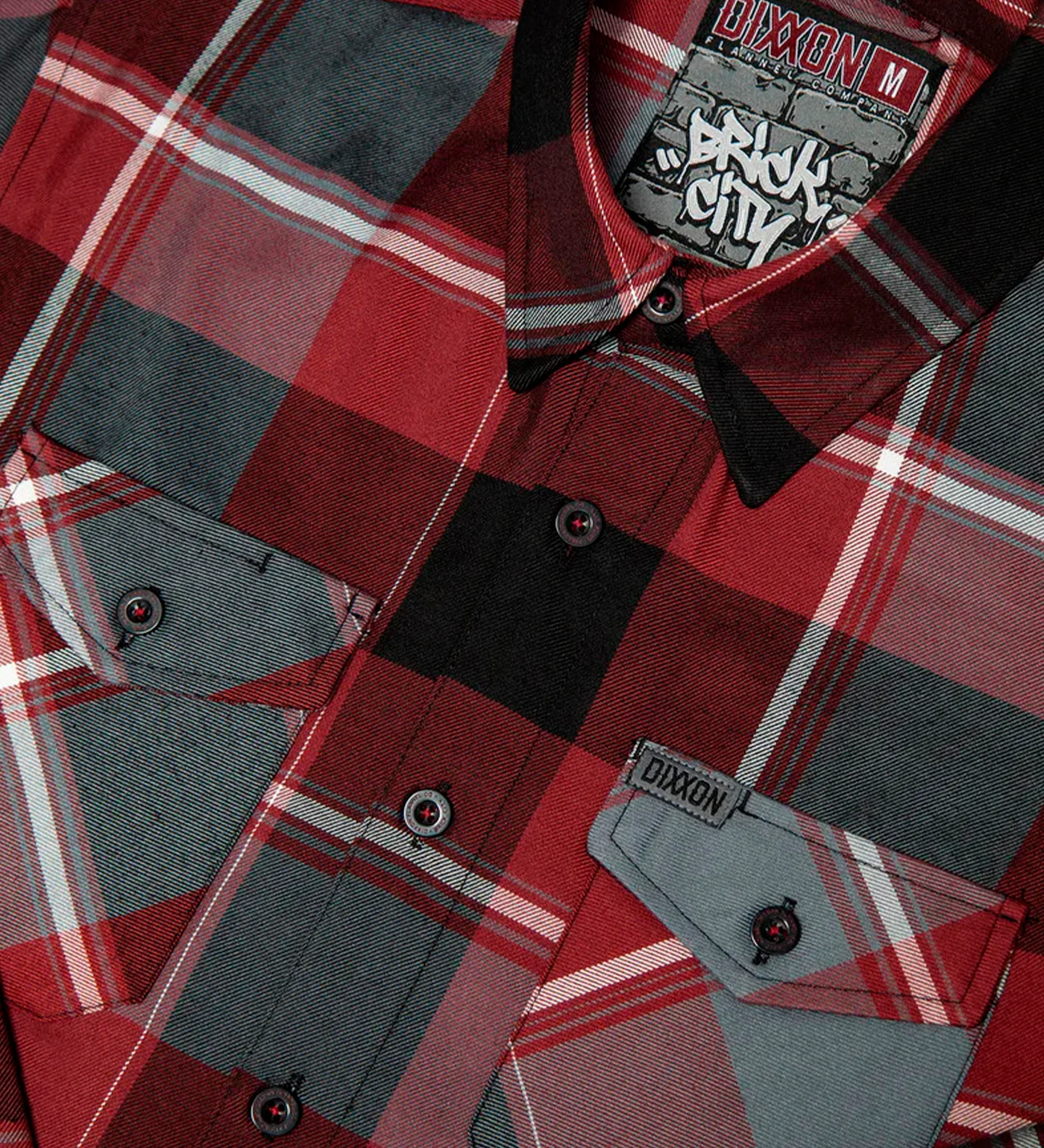 Brick City Flannel, Red/Grey/Black - Image 2