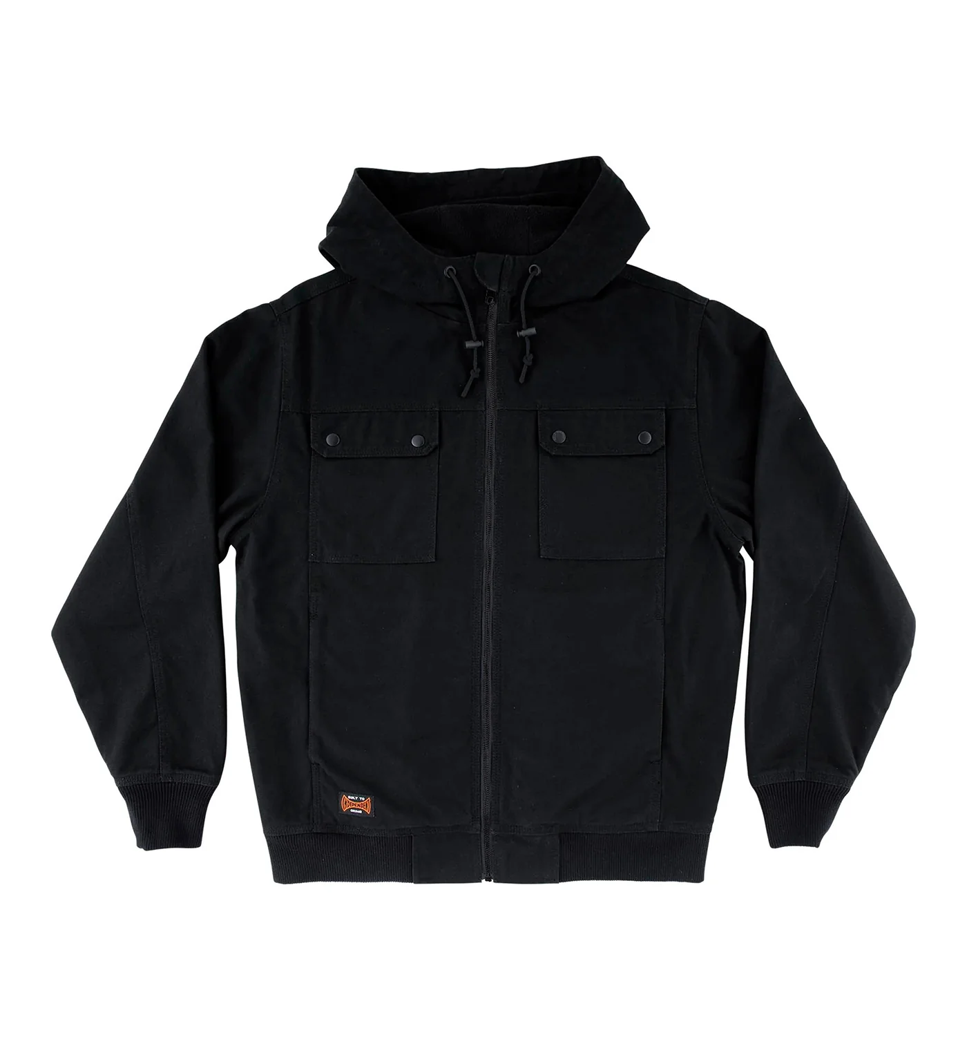Built To Grind Work Hooded Canvas, Black