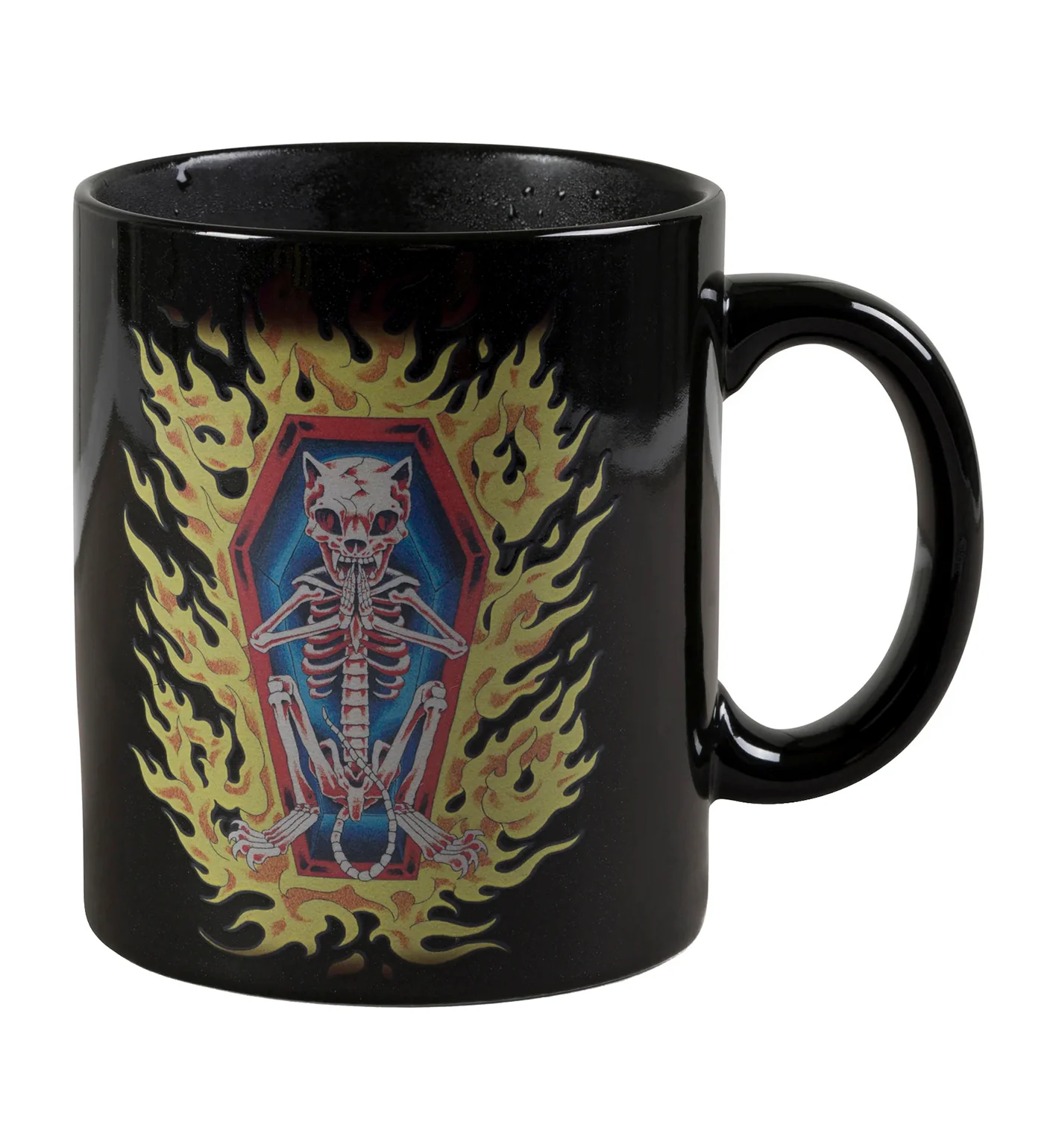 Burn In Heck Heat Changing Mug, Black - Image 2