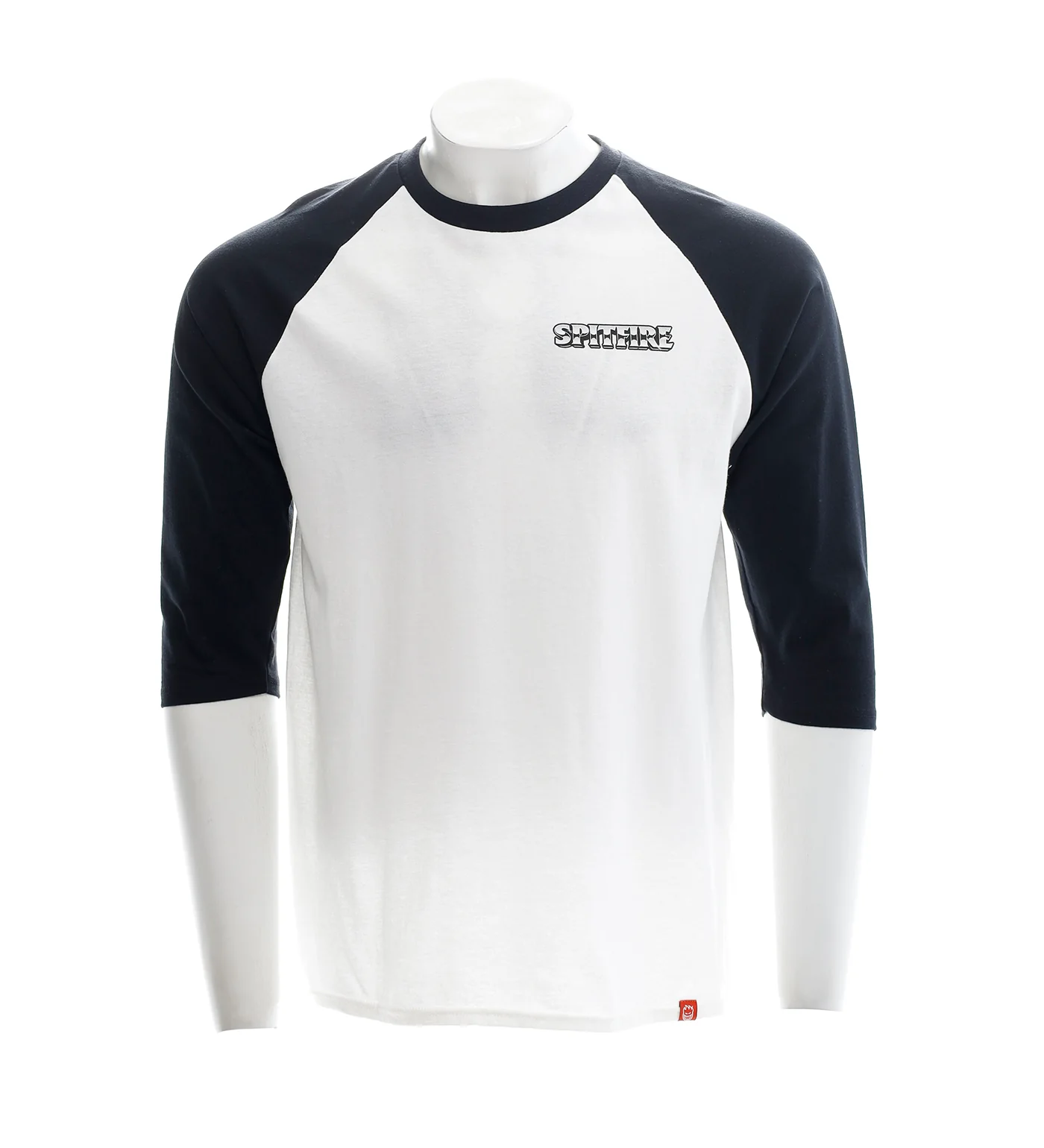 Burnout 3/4 Raglan, White