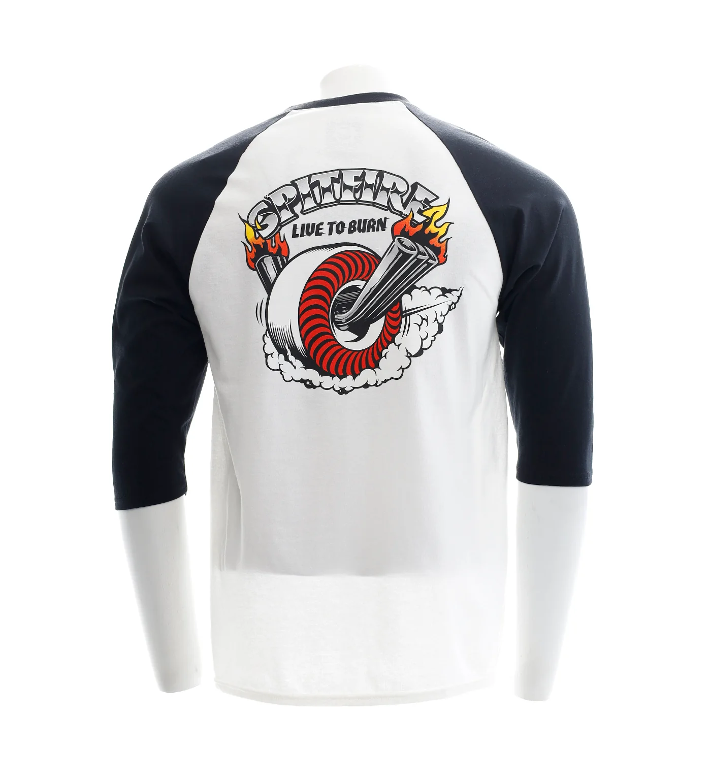 Burnout 3/4 Raglan, White - Image 2