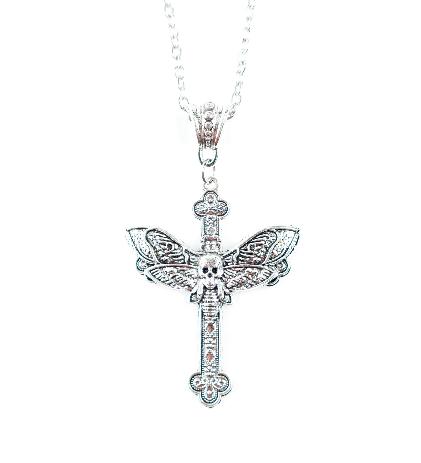 Butterfly Skull, Silver (2A)