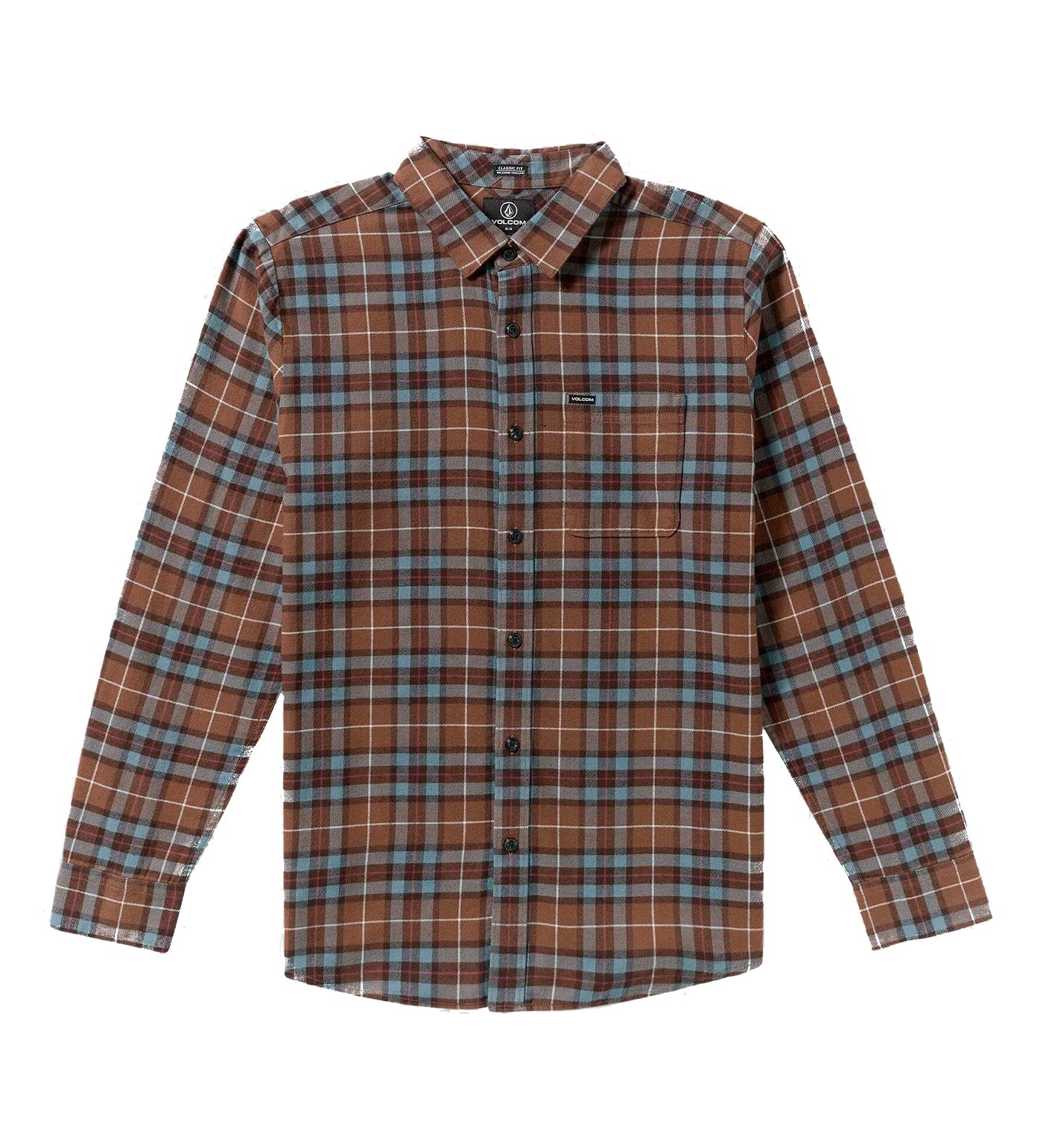 Caden Plaid L/S, Brownstone