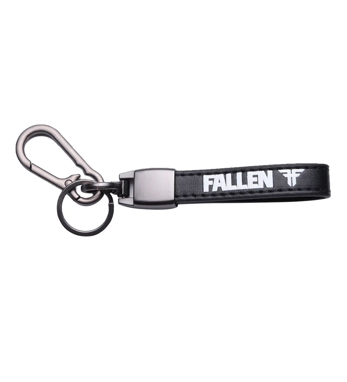 Carabiner Key Ring, Silver Black