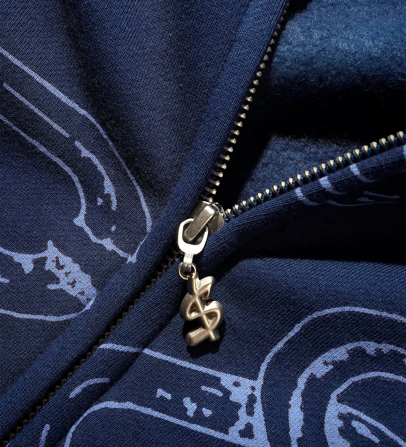 Chain Zip-Thru, Navy - Image 3