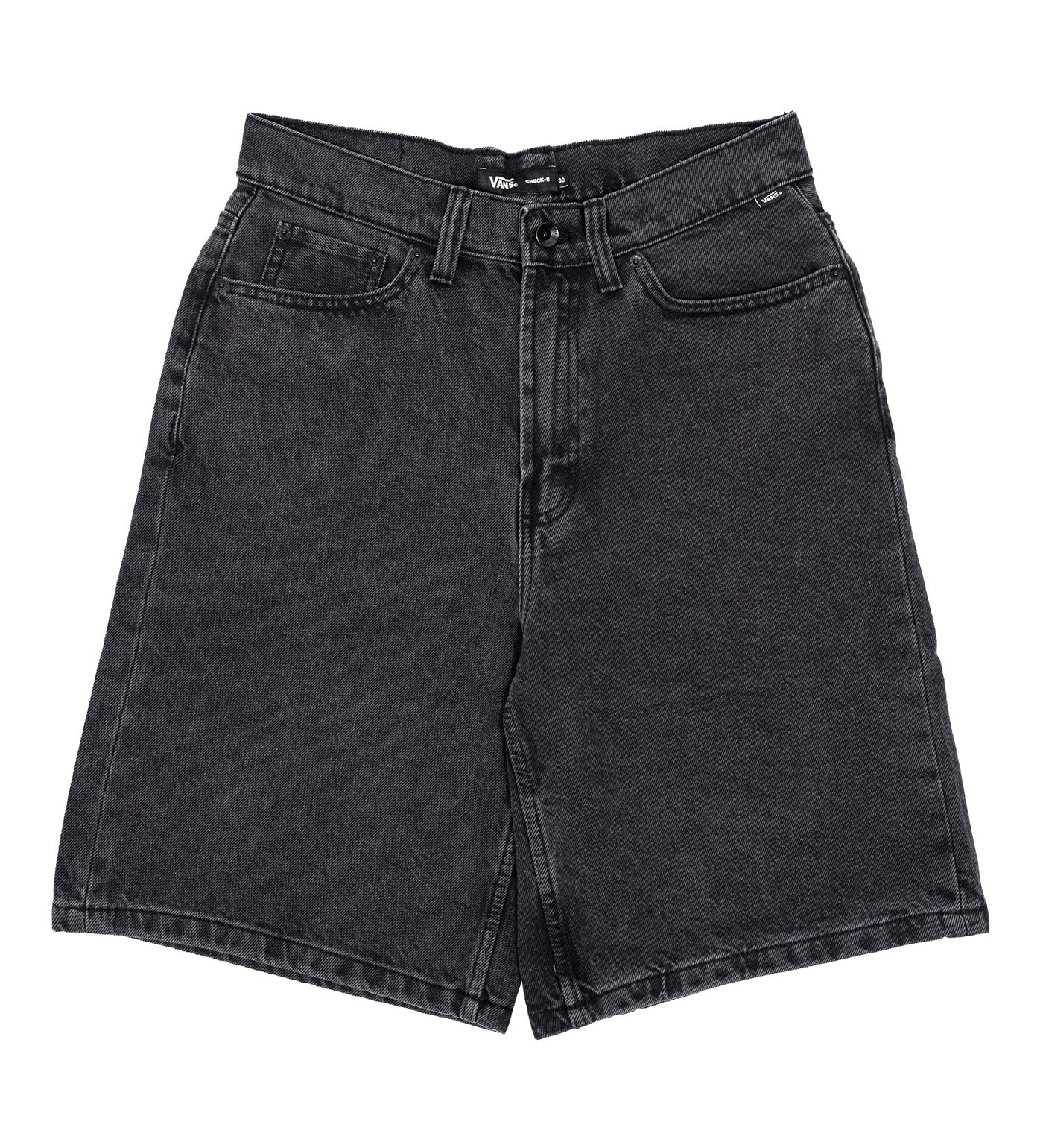 Check-5 Baggy Jorts, Washed Black