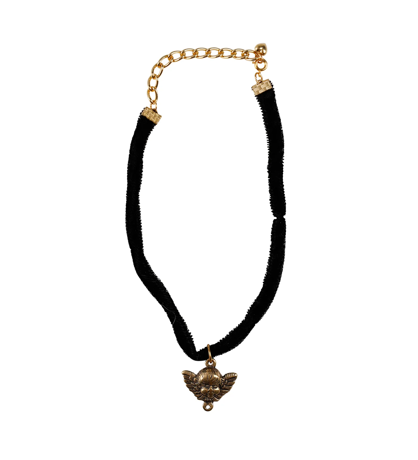 Cherub Pendant Round Choker, Black/Gold(2F) - Image 3