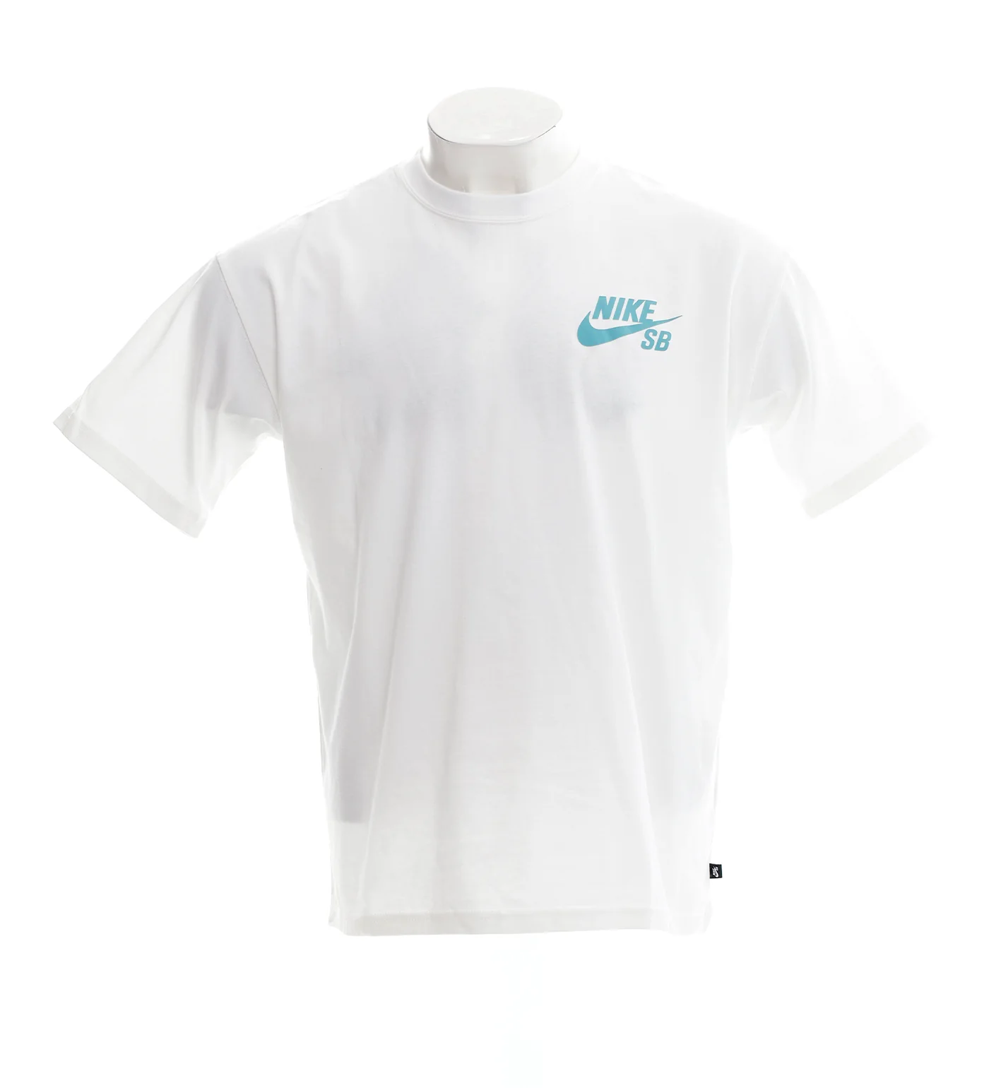 Chest Logo, White/Turquoise