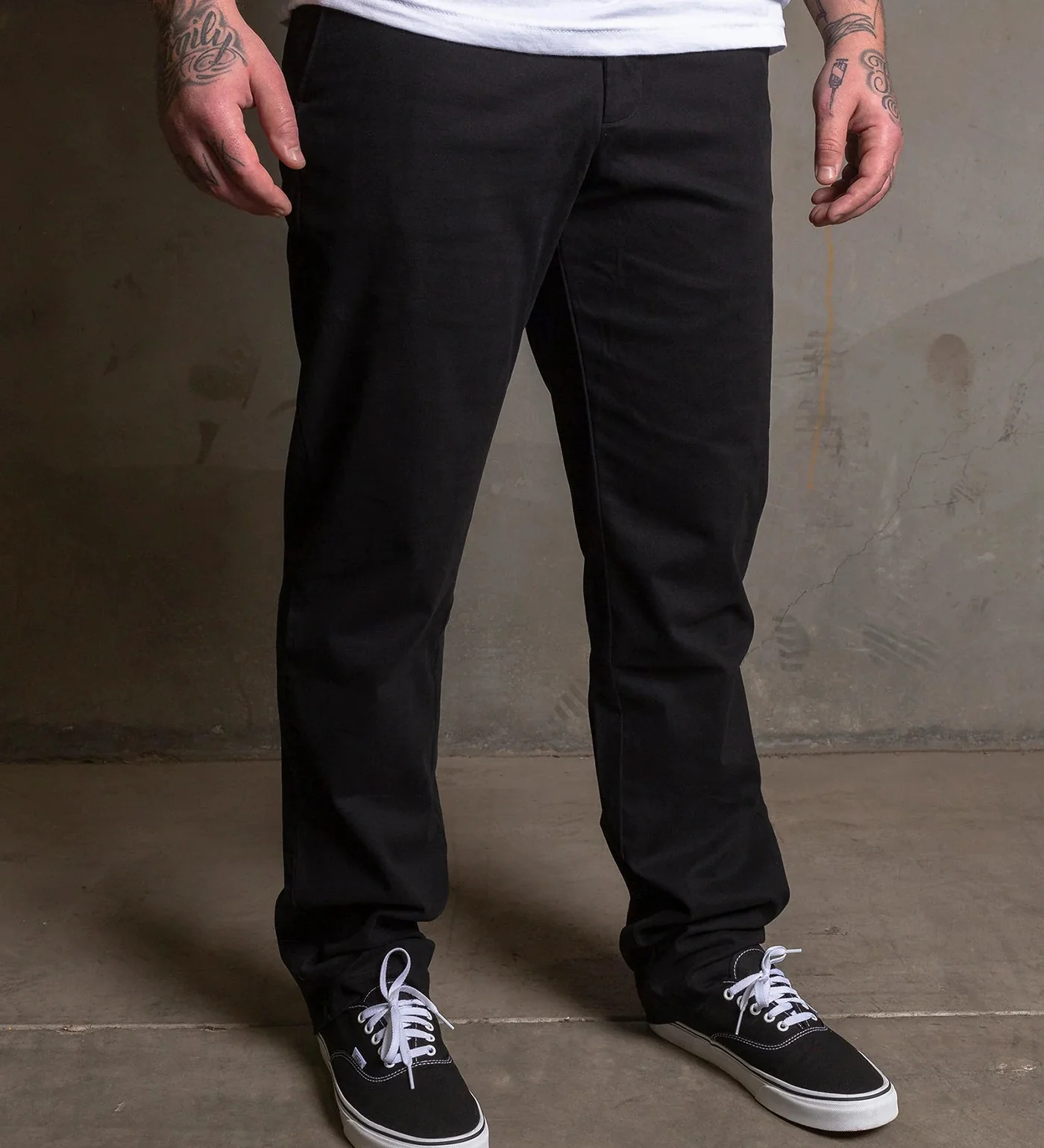 Chino Stretch Pants, Black - Image 6