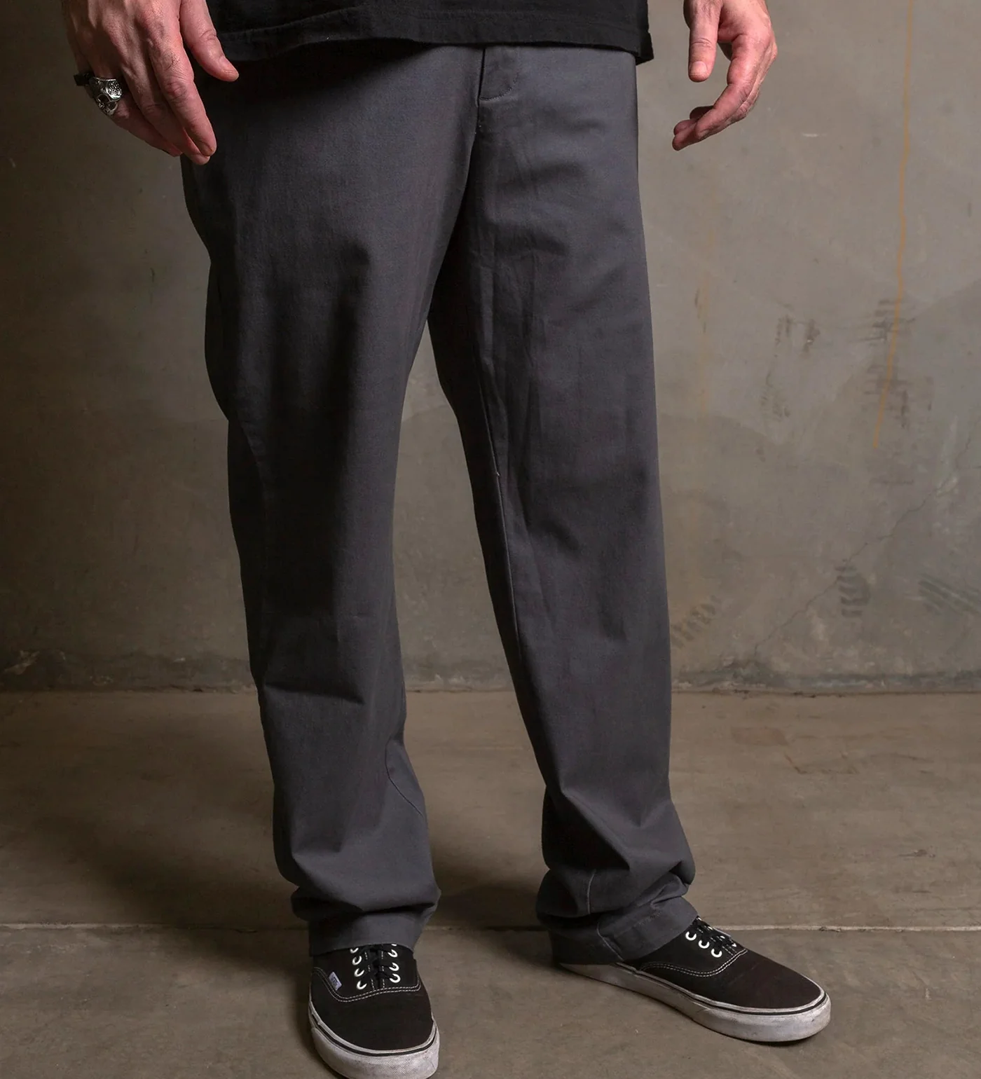 Chino Stretch Pants, Charcoal - Image 6