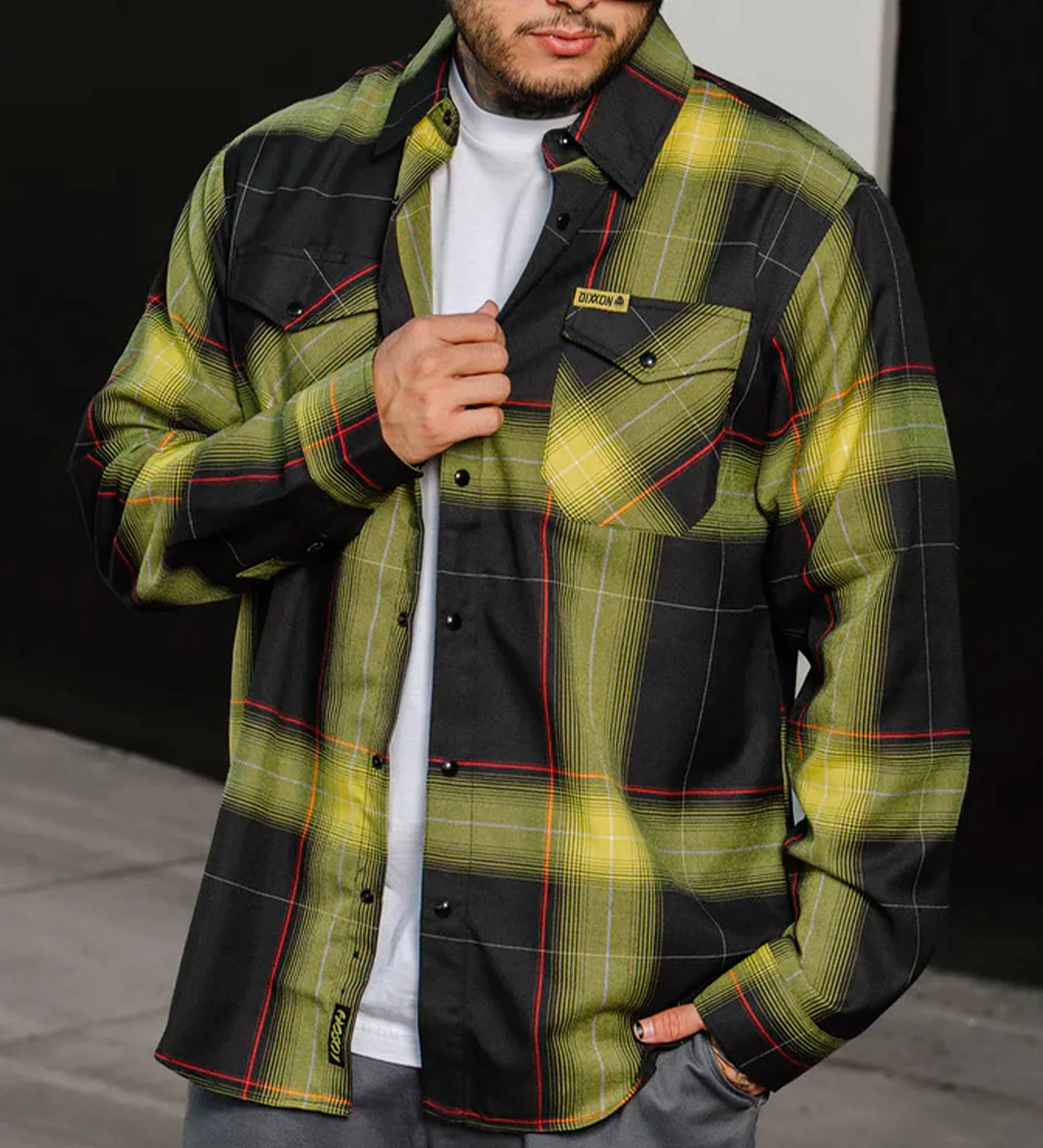 Christian Hosoi Flannel, Yellow/Black - Image 4