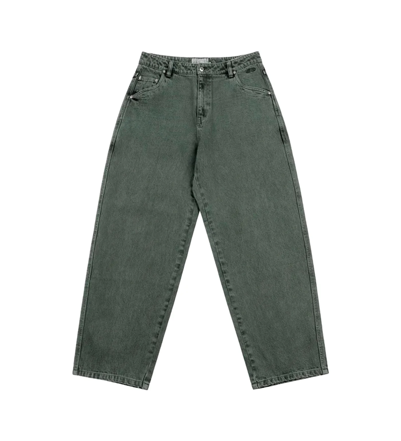 Classic Baggy Denim, Overdyed Green