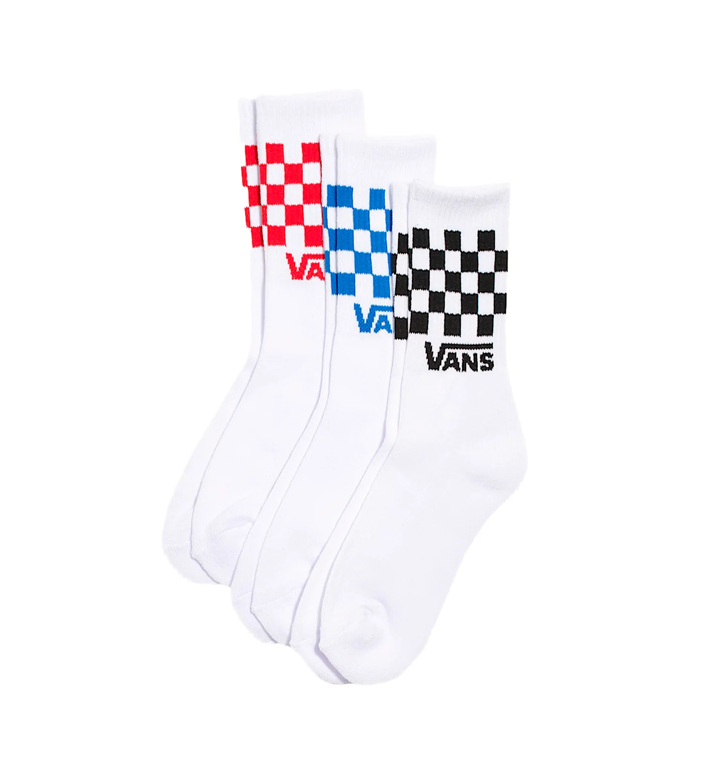 Classic Check Crew 3 Pack, White/Multi