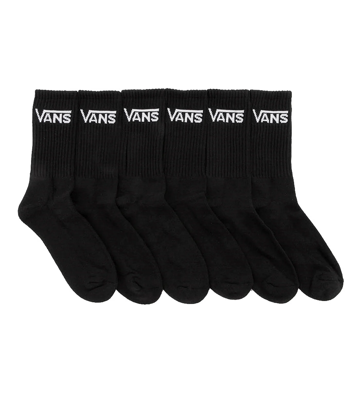 Classic Crew 6 Pack, Black