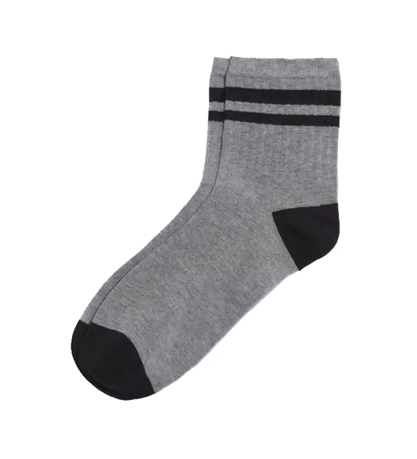 Classic Lightweight Half Crew, Charcoal/Black
