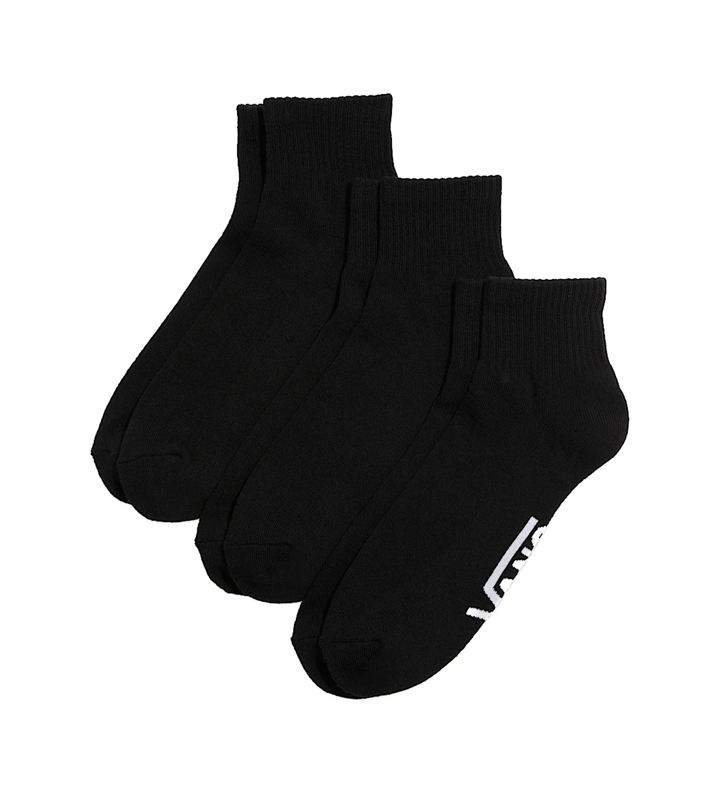 Classic Quarter Crew 3 Pack, Black