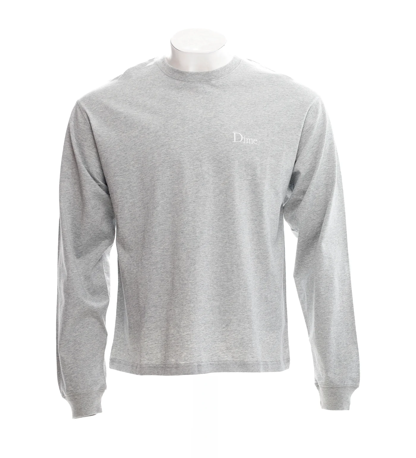 Classic Small Logo L/S, Heather Gray