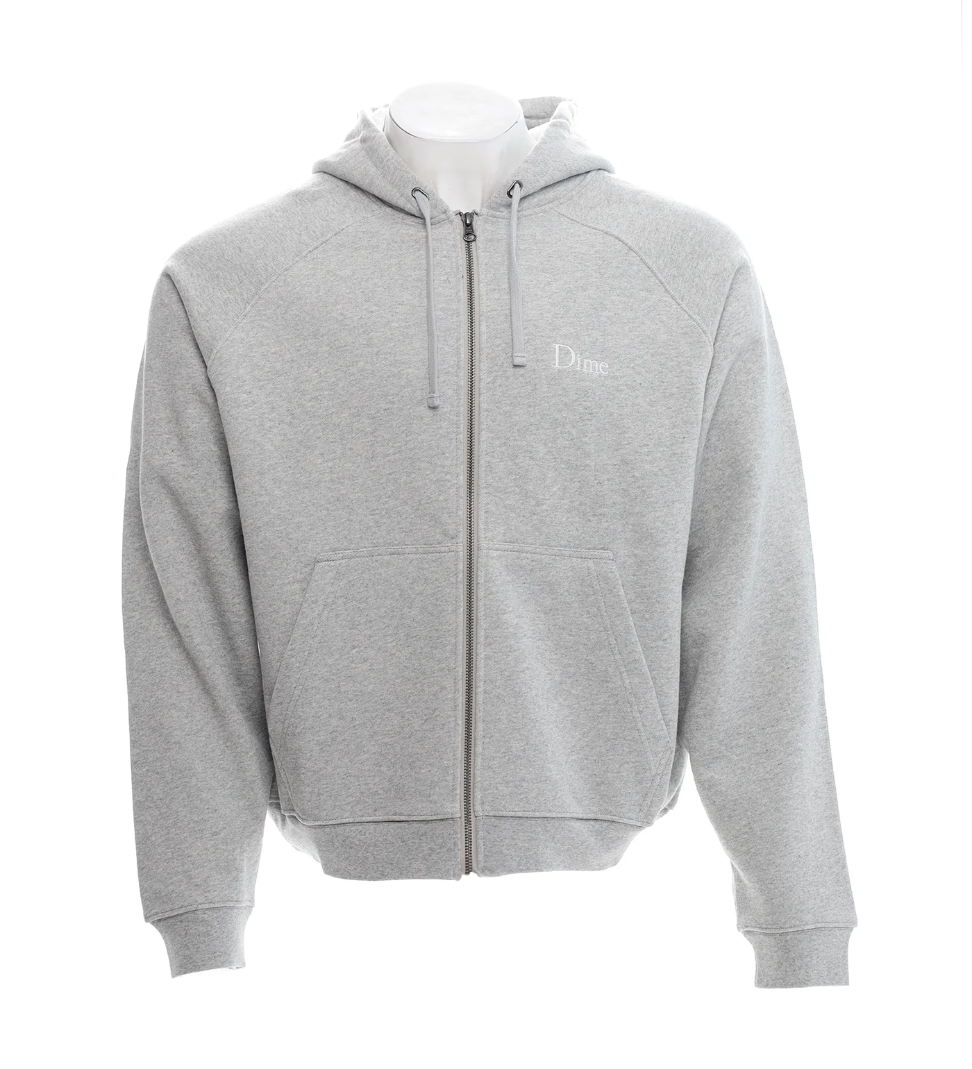 Classic Small Logo Zip, Heather Gray
