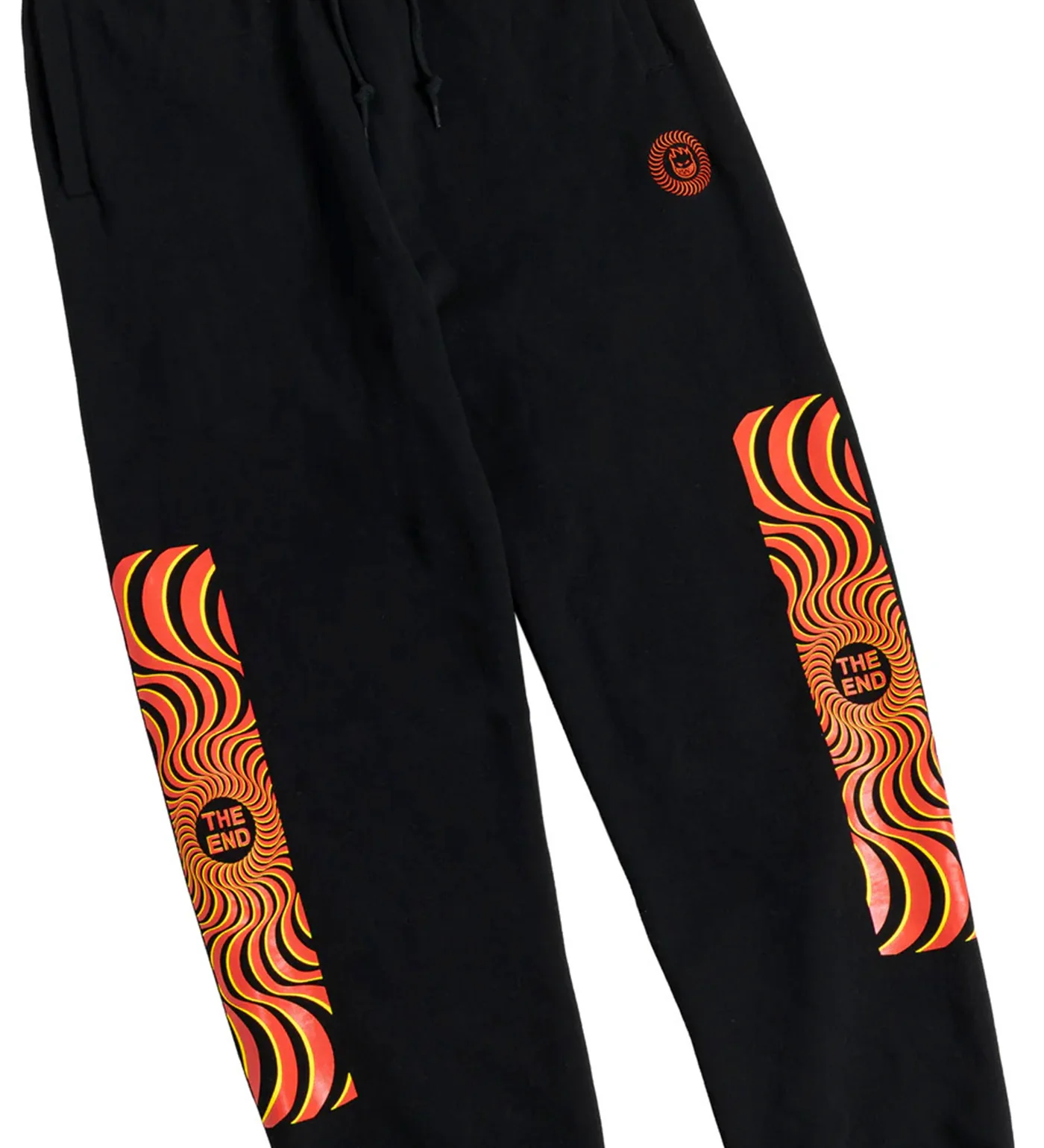 Classic Swirl Overly Custom Sweatpants, Black/Red - Image 3