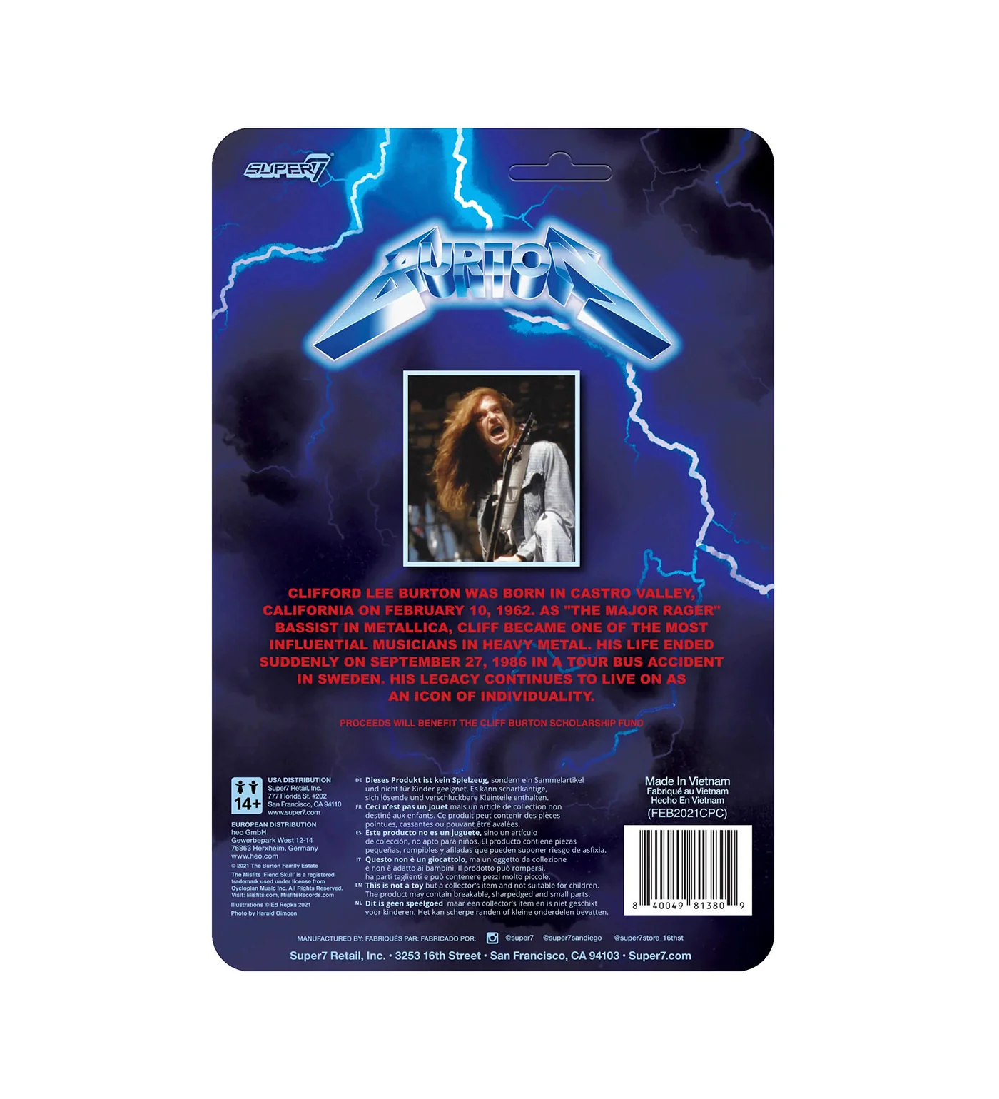 Cliff Burton, Blue - Image 3