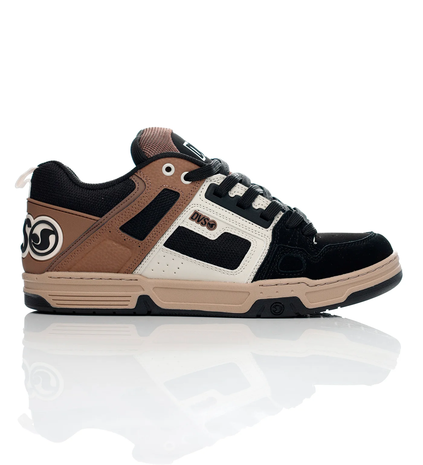 Comanche, Black/Taupe Brown Suede
