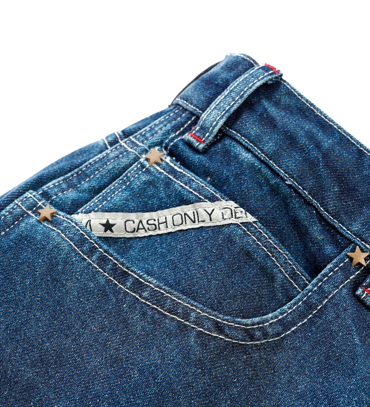 Company Denim, Distressed Washed Slub Blue - Image 3