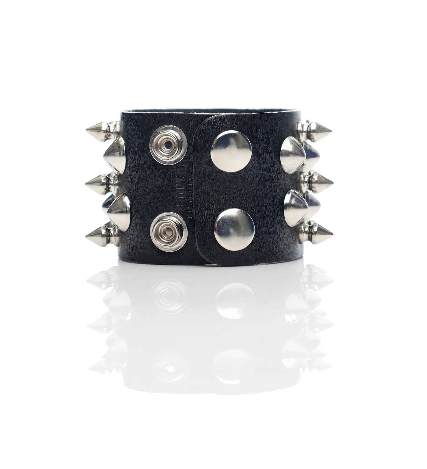 Cone Studs & Spikes Bracelet CSP-4 , Black - Image 2