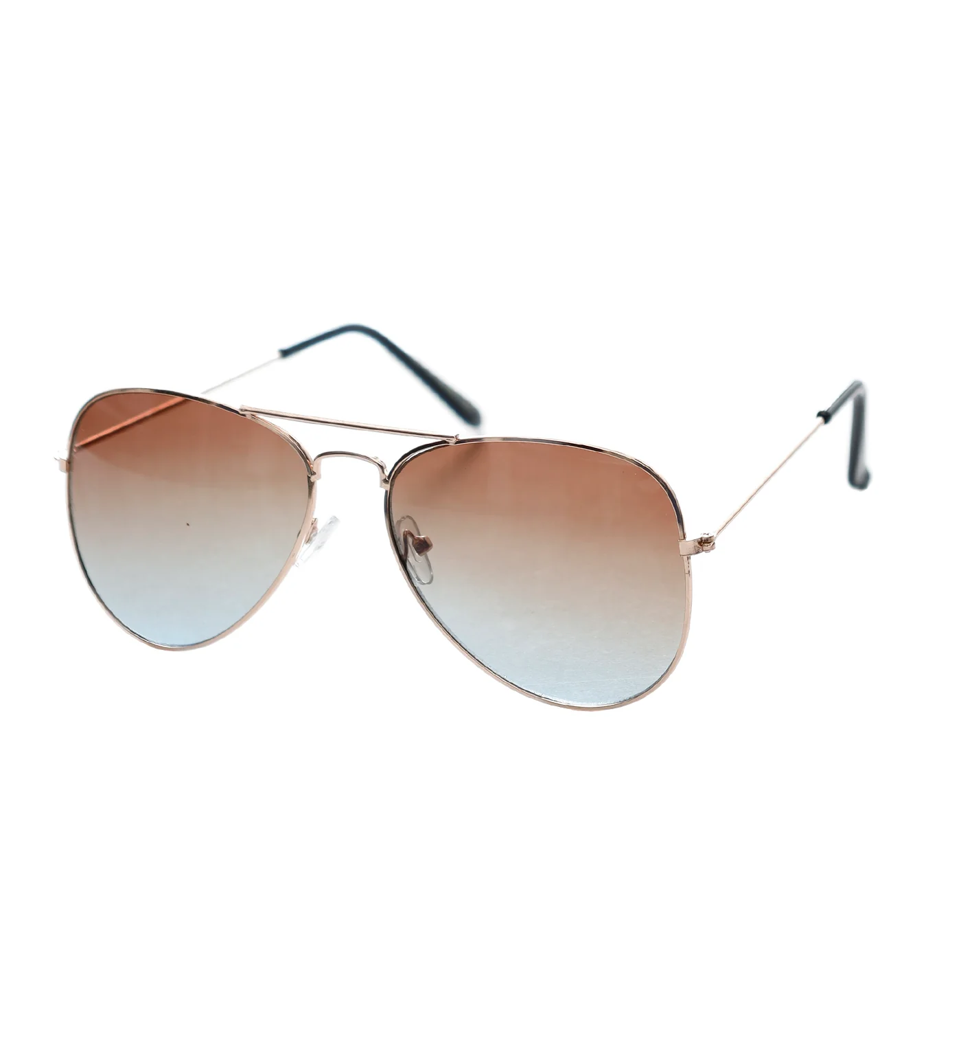 Aviator, Rose Gold/Black Green