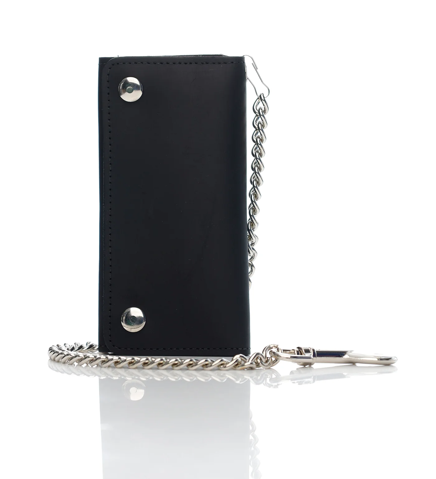 Credit Card Tri-Fold Wallet W/Chain BW339, Black