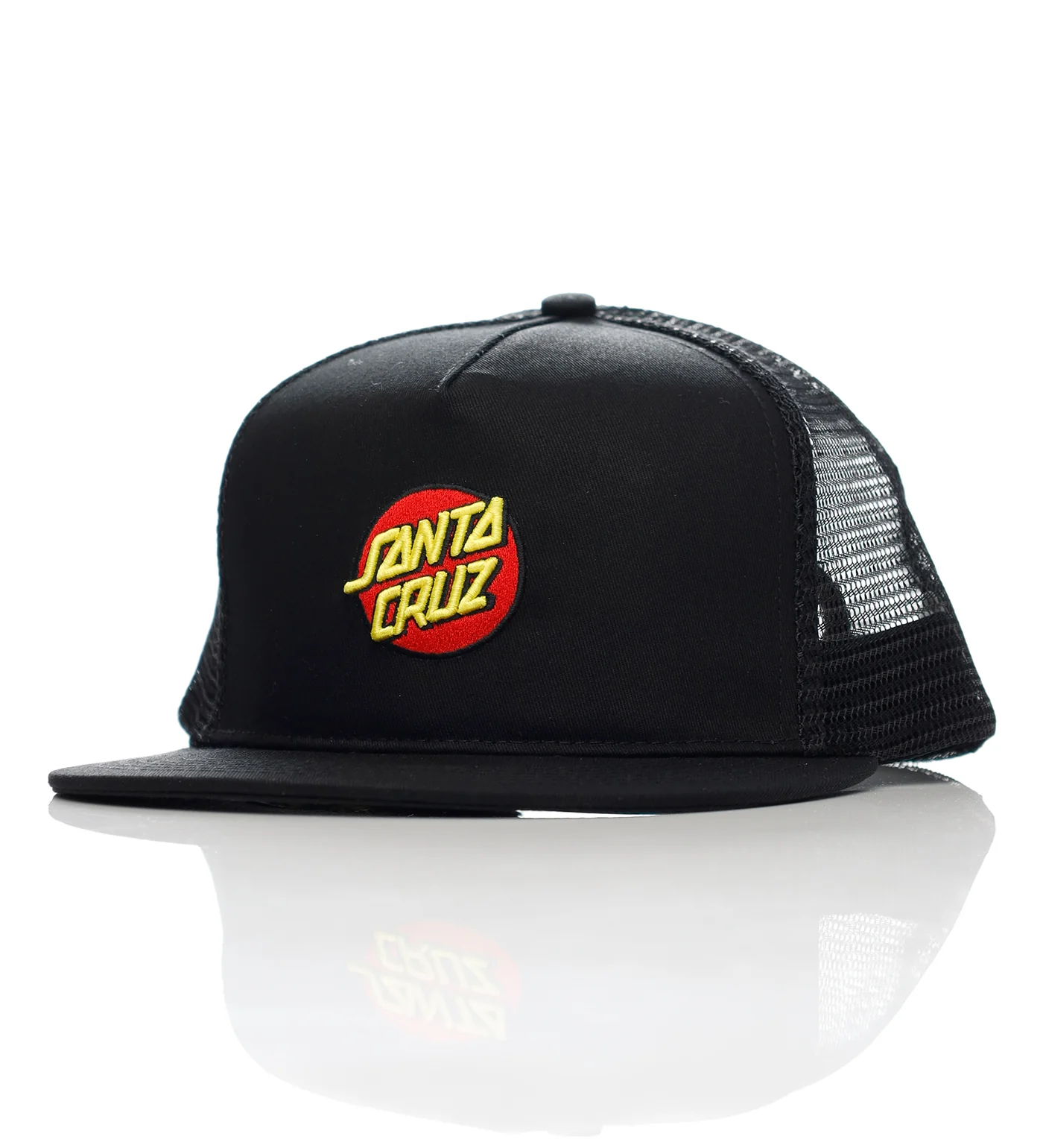 Cruz Embroidered Trucker, Black