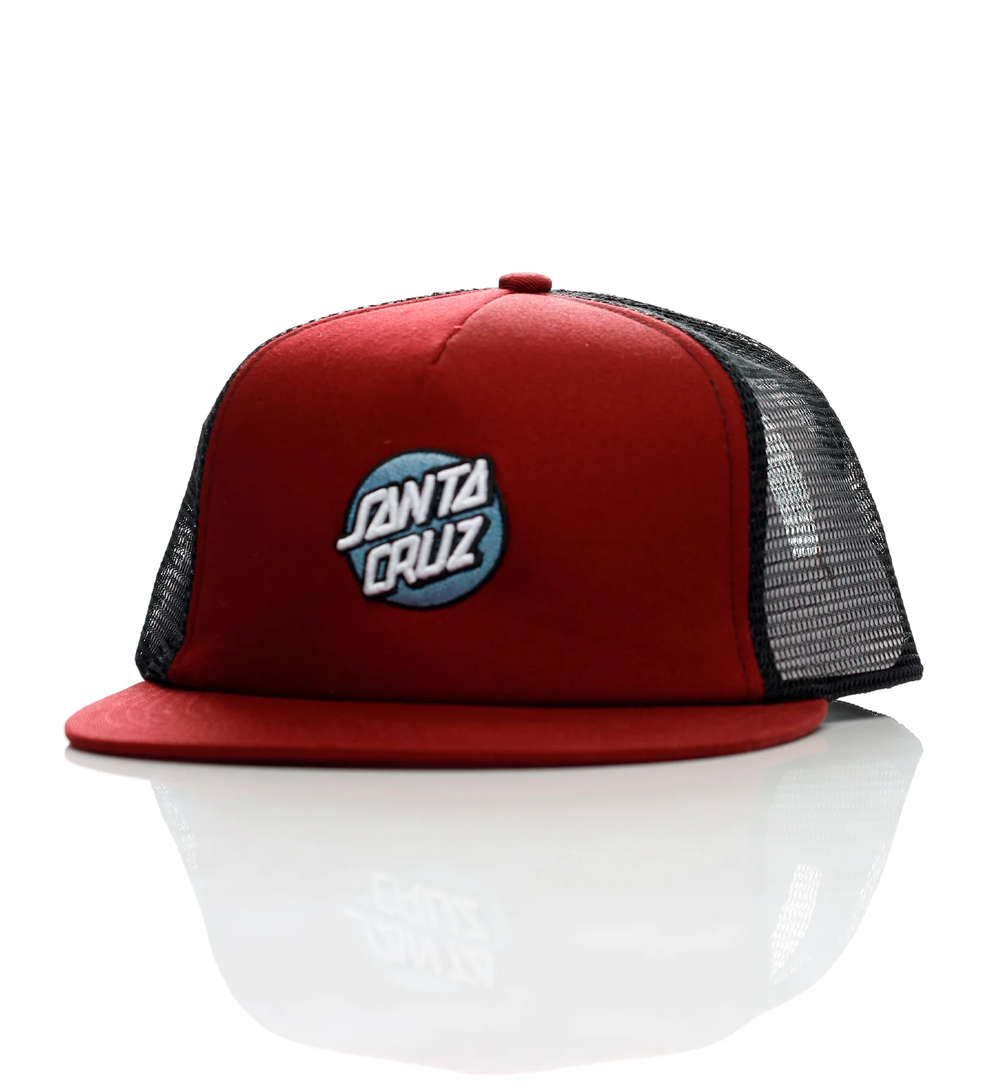 Cruz Embroidered Trucker, Maroon/Slate