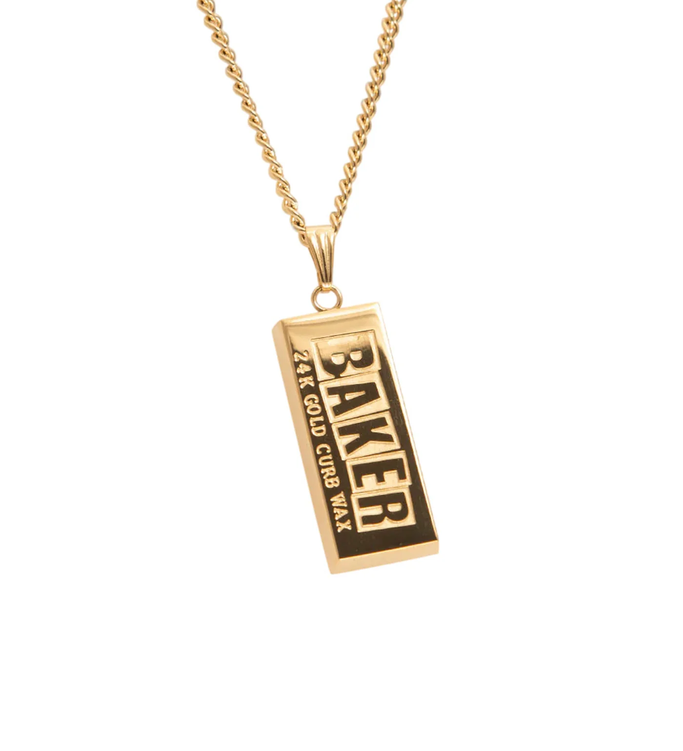 Curb Wax Necklace, Gold