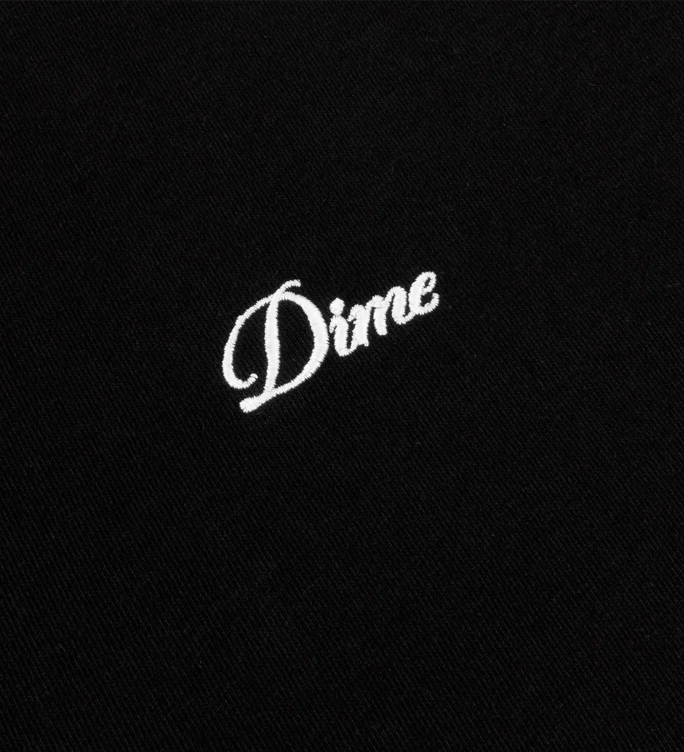 Cursive Small Logo Crew, Black - Image 2
