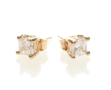 CZ Square 5mm 6701g, Gold