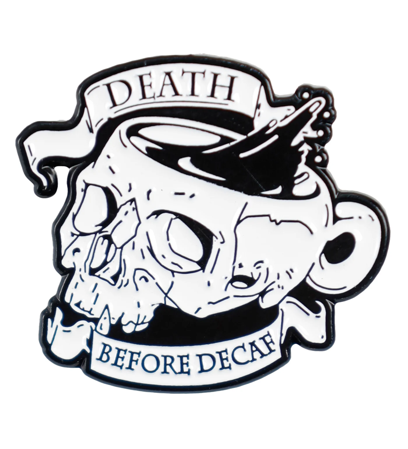 Death Before Decaf Skull