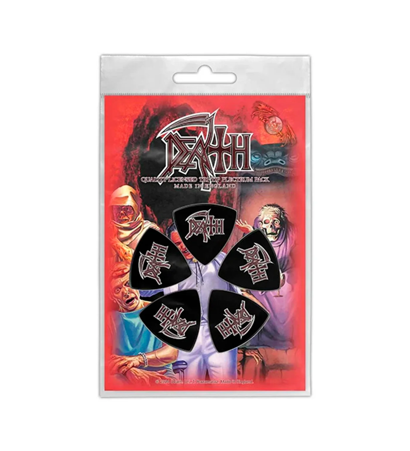 Death Logo Tri-Tip Guitar Pick Set, Black