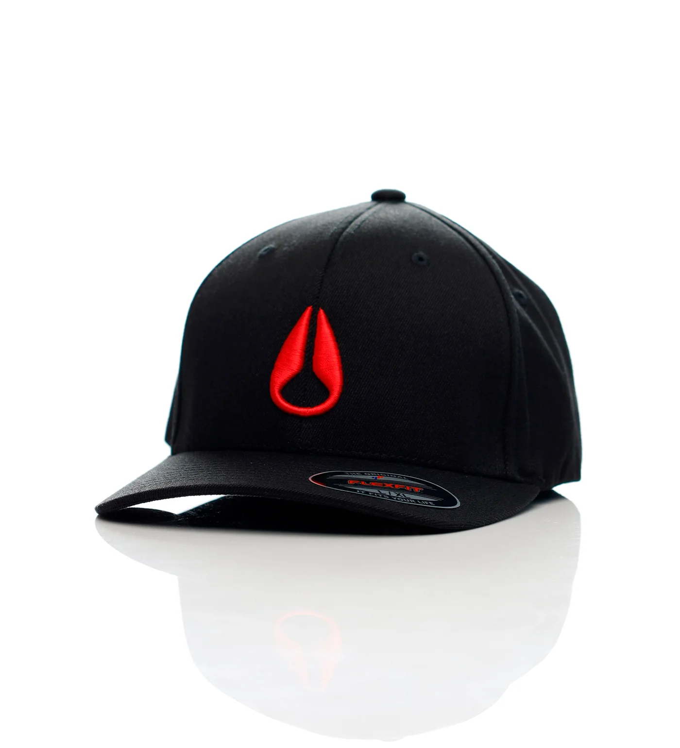 Deep Down Flexfit Athletic Fit, Black/Red