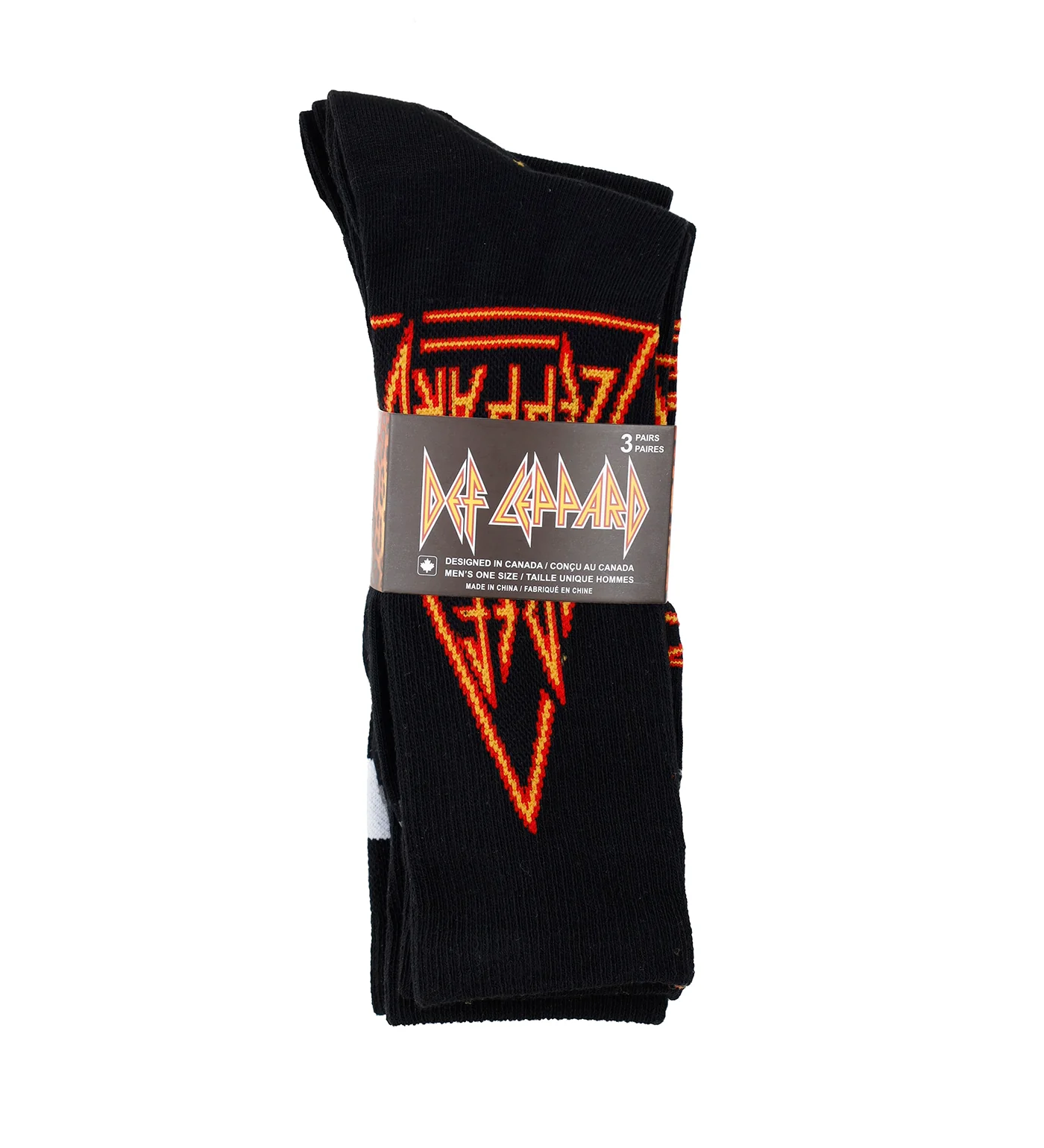 Def Leppard Logo 3 Pair, Black - Image 2