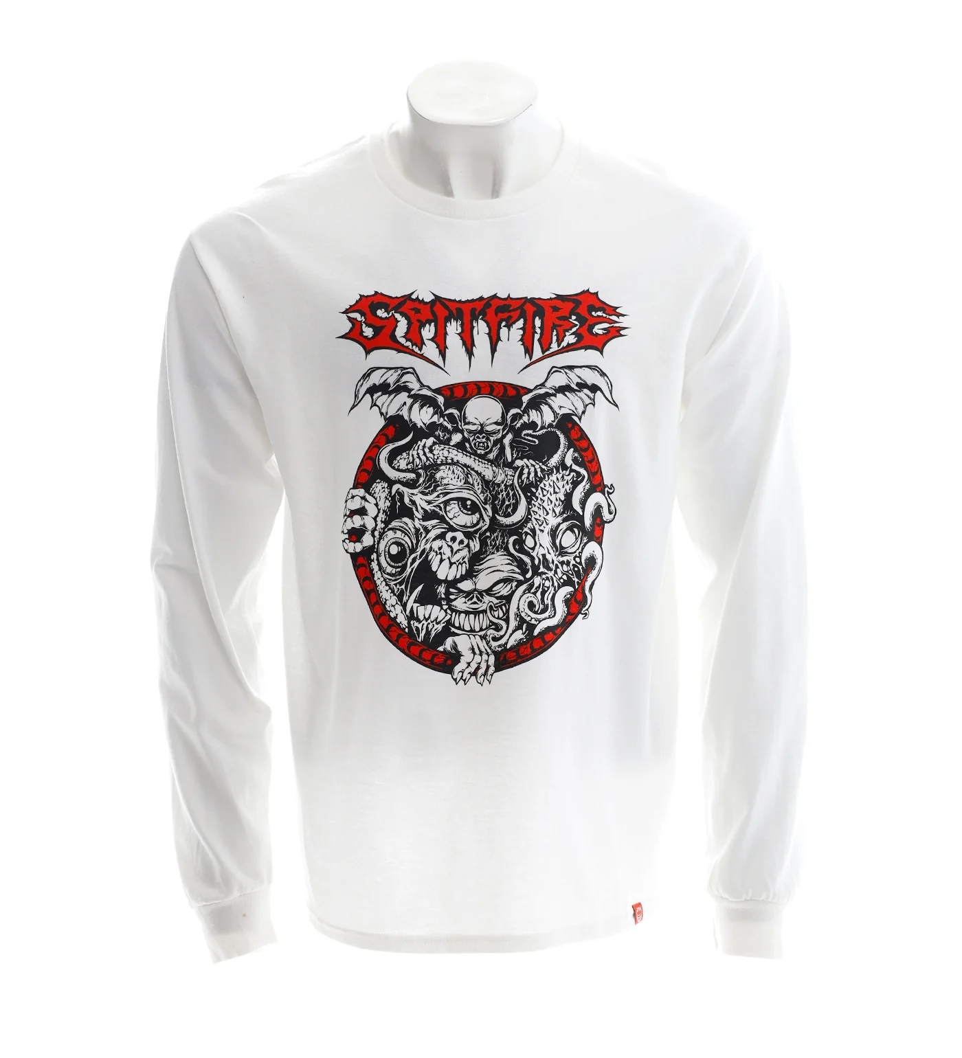 Demon Gate L/S, White/Red