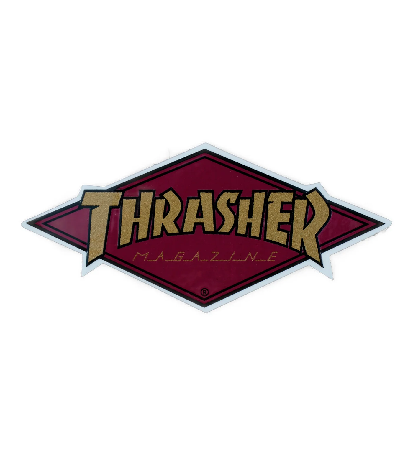 Diamond Logo, Burgundy/Gold