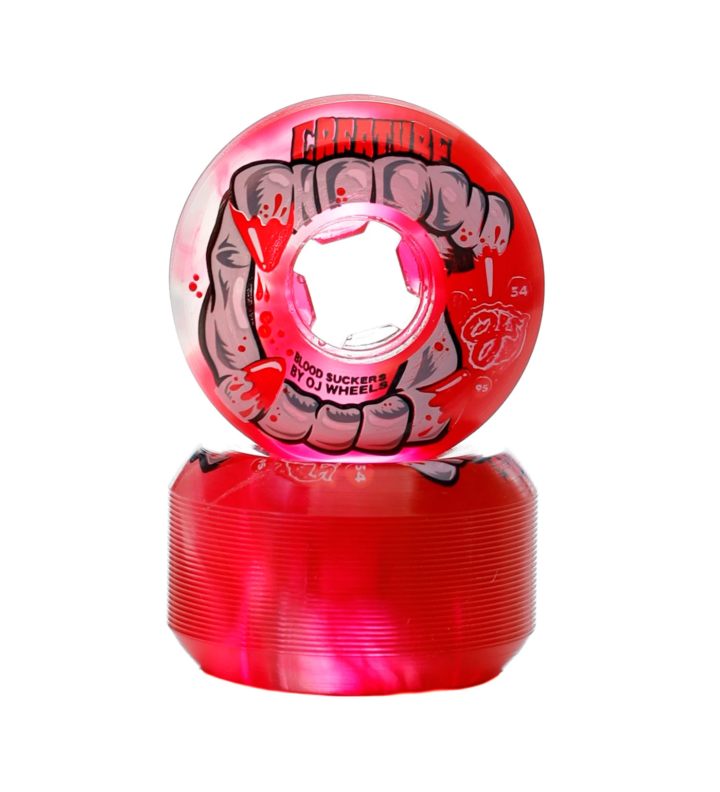 DNA Curbsuckers Bloodsuckers 95a, Red Clear Swirl