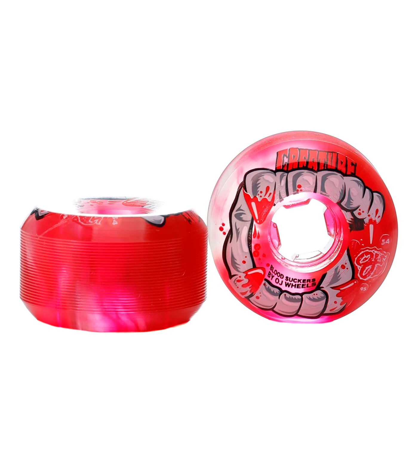 DNA Curbsuckers Bloodsuckers 95a, Red Clear Swirl - Image 2
