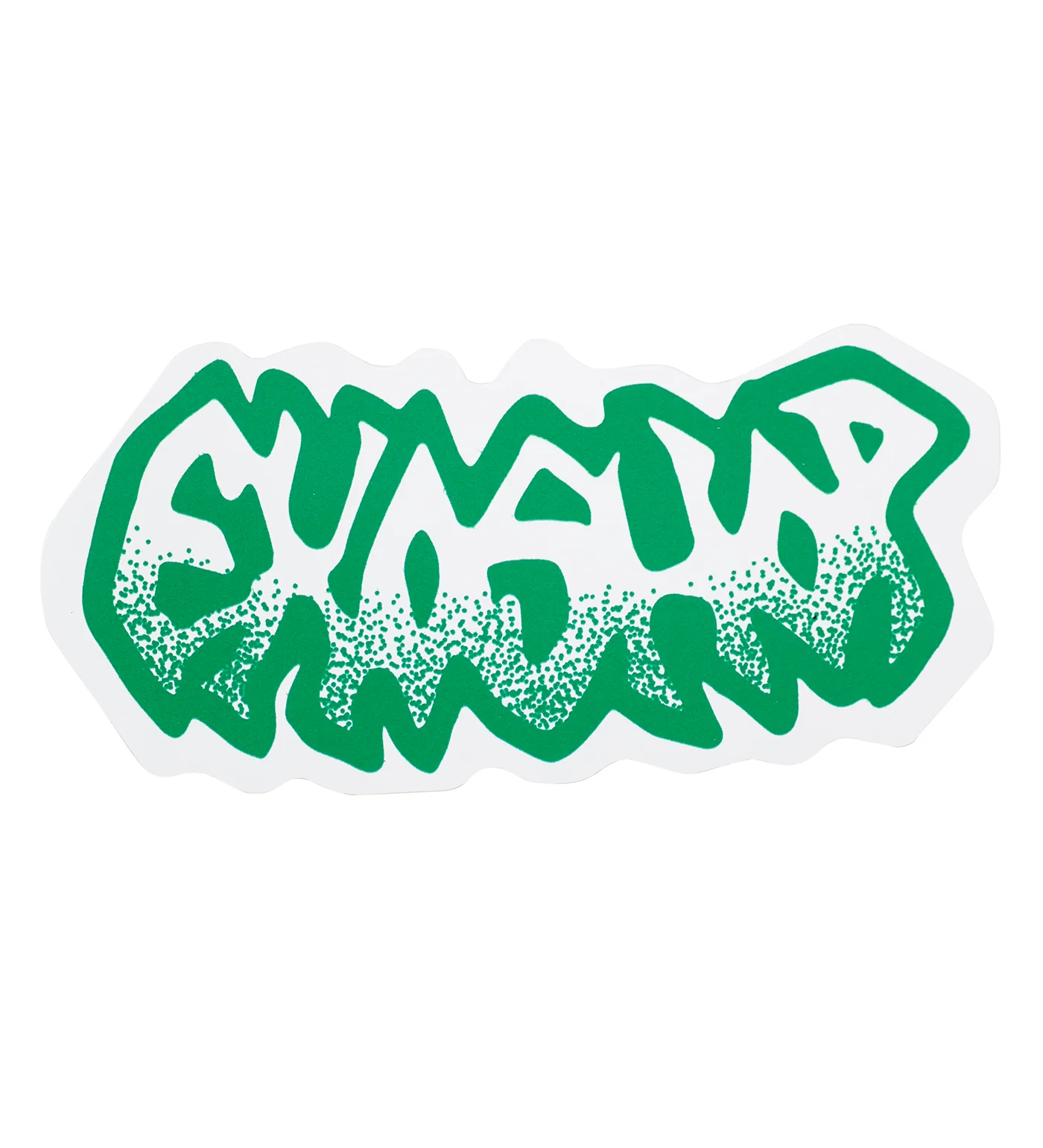 Doomed Script Cut Out, White/Green (I)