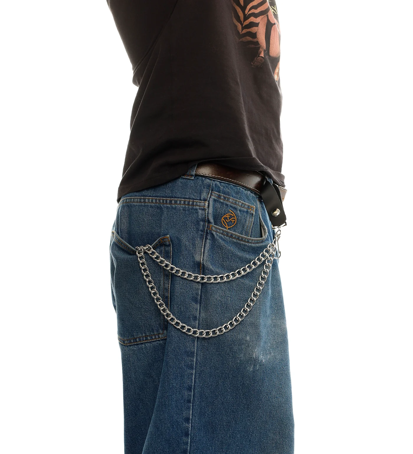12 "Double Chain, Wallet Chain, Silver - Image 2