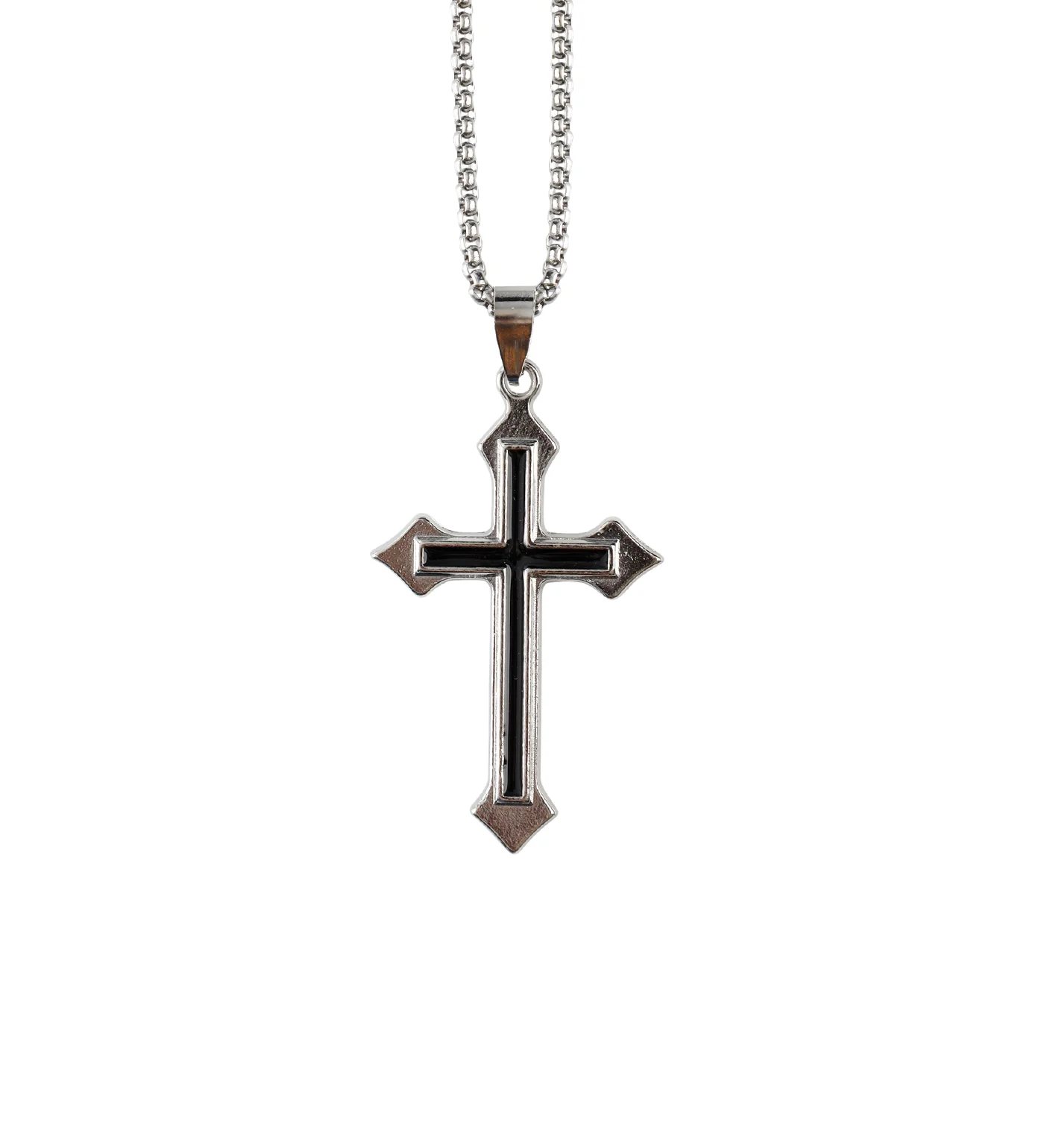Double Layer Cross EX-30887327, Silver/Black (2A)